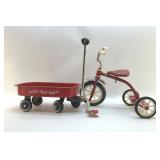 RADIO FLYER MODEL TRICYCLE, LITTLE RED RACER WAGON