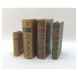 4 antique Leather bound books