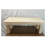 48 x 23 x 17' white washed real wood table