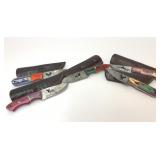 5 CUSTOM MADE KNIVES WITH SHEATHS