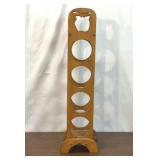 WOODEN COUNTRY KITCHEN WINE RACK APPLE CUT OUT