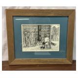 1984 TOBACCO ART PRINT DWIGHT CHANDLER TENDING