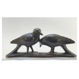 ROSEWOOD HAND CARVED BIRDS 8.5'
