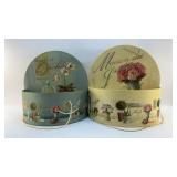 FLORAL HATBOX STORAGE BOXES