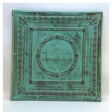 VTG METAL CEILING TILE FRAMED 22 1/2 x 23