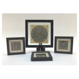 CHINESE MEDALLIONS, ZODIAC, TAOIST CHARM FRAMED