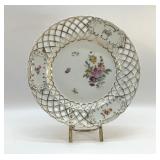 ANTIQUE GERMAN RETICULATED PLATE 11.5'
