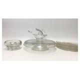 7 PIECES ASSORTED CLEAR GLASSWARE