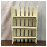 WHITE PICKET FENCE TRINKET WHATNOT SHELF