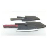 CUSTOM HANDMADE CLEAVERS WITH SHEATHS