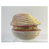 IRIDESCENT SEASHELL TRINKET BOX 4'