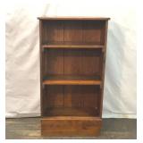 VTG SOLID WOOD BOARD BOOKCASE COWBOY DECALS