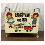 1970s RAGGEDY ANN & ANDY TOY MOVING ROLLING BOX