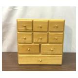 WOODEN 9 DRAWER ORGANIZING CABINET