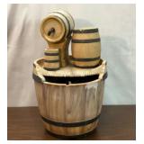 Vintage barrel water fountain