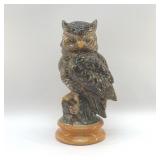 CERAMIC OWL FIGURINE, 11 INCHES