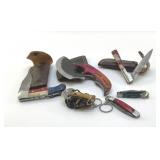 5 CUSTOM MADE KNIVES WITH SHEATHS