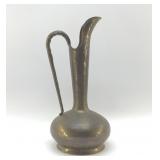 ITALIAN HAMMERED BRASS EWER 14'