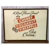 45x34' cardboard Ice Cream advertising sign