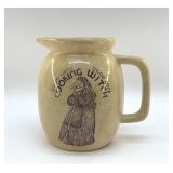 GOOD LUCK COOKING WITCH POTTERY PITCHER