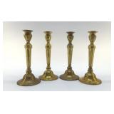 ANTIQUE BRASS CANDLESTICKS 10'