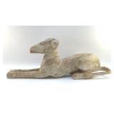 LARGE CARVED WOOD, GREYHOUND DOG 25'
