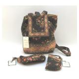 VERA BRADLEY ' CHOCOLAT' FLORAL BACKPACK NEW