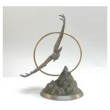 EAGLE SUNRISE SCULPTURE PEWTER 9'