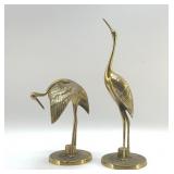 BRASS HERON FIGURES 12'