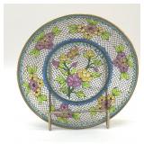 1940's CHINESE CLOISONNÉ PLIQUE A JOUR PLATE