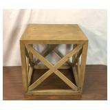 17' square wood table