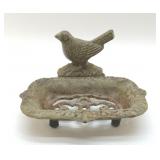 METAL BIRD SOAP DISH 6'