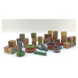 1950's WOODEN TOY BLOCKS
