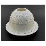 LITHOPHANE CANDLE VOTIVE FERRY LAMP 4 1/2'