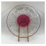 MOSSER GLASS HORS D'OEUVRE TRAY
