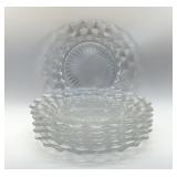 6 FOSTORIA LUNCHEON PLATES 1950's, 9.5'