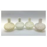 4 FENTON HOBNAIL PERFUME BOTTLES