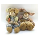 TWO STUFFED EASTER RABBITS 20'