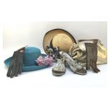 LADIES, VTG HATS, PURSE, SHOES, AND GLOVES