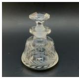 ANTIQUE ETCHED GLASS PERFUME BOTTLE