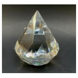 CLEAR CUT CRYSTAL DIAMOND PAPERWEIGHT