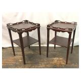 Pair of vintage mahogany side tables