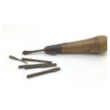 ANTIQUE SCREWDRIVER WITH BITS