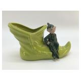 1950's CERAMIC PIXIE BOOTIE PLANTER