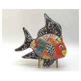 MEXICAN TALAVERA POTTERY FISH 9 '