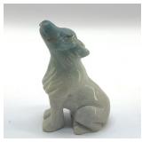 HEALING STONE CARVED WOLF