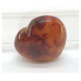 CARNELIAN AGATE CRYSTAL HEART 3'