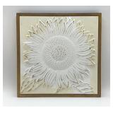 METAL, SUNFLOWER ART, WOOD FRAME