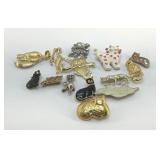 14 CAT BROOCHES