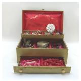 VINTAGE COSTUME, JEWELRY, JEWELRY BOX